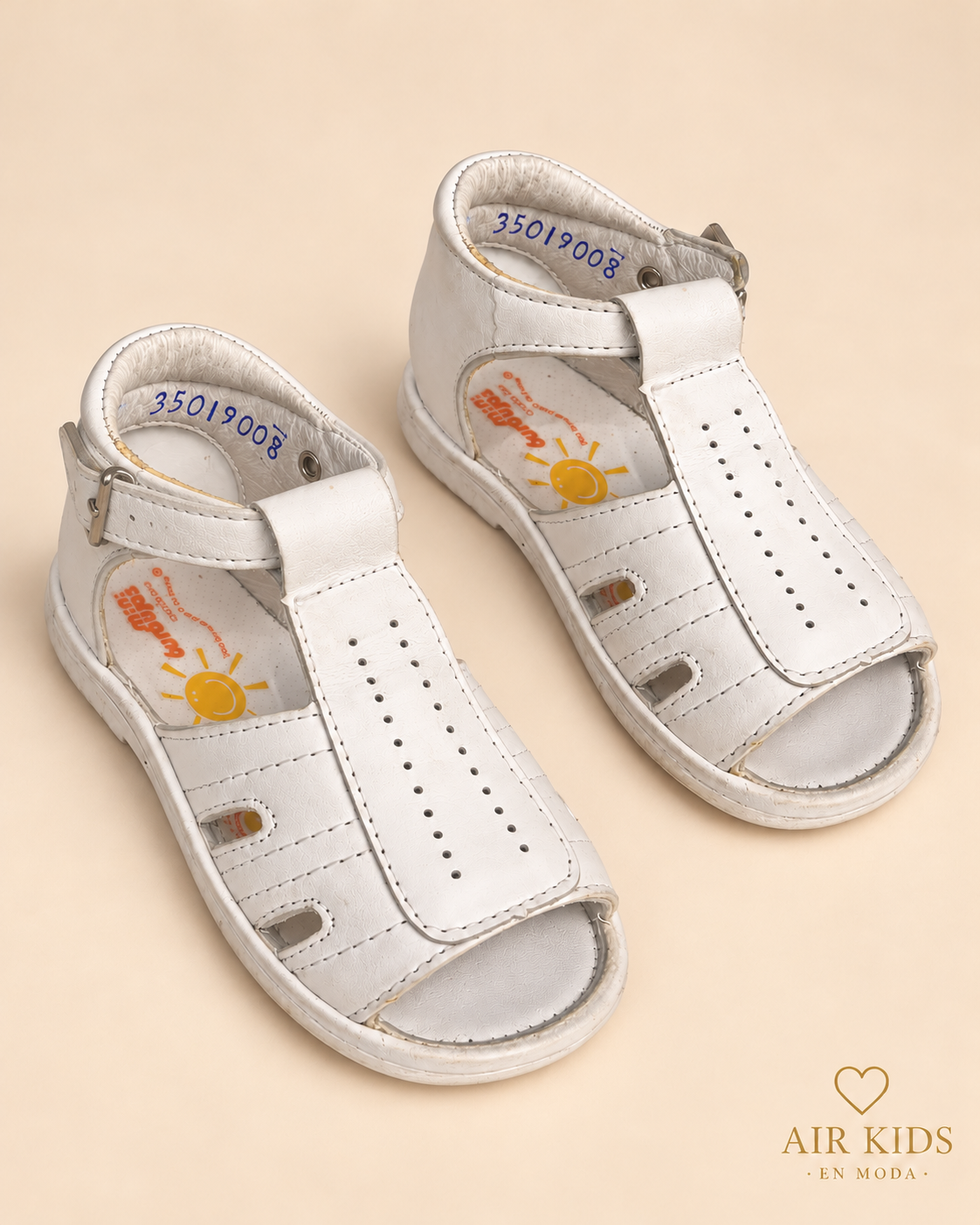 Huaraches de ceremonia para niña Blancos Talla 12.5 12067