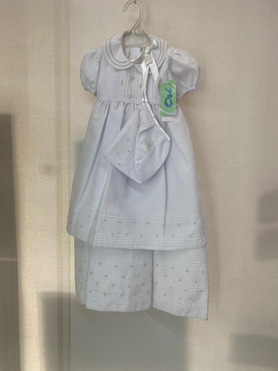 Ropon de Bautizo para Niña Ozi 9304-24 Talla 24 Meses