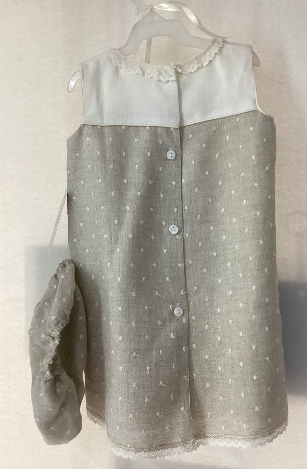 Ropon vestido corto de lino para Niña 296 Talla 24 meses