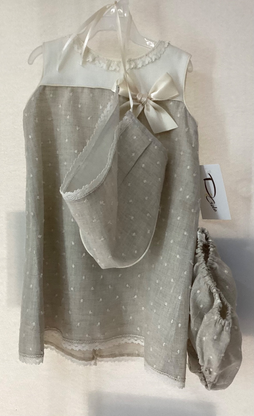 Ropon vestido corto de lino para Niña 296 Talla 24 meses