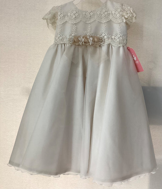 Vestido de Ceremonia para Niña 24-701 Talla 12 meses