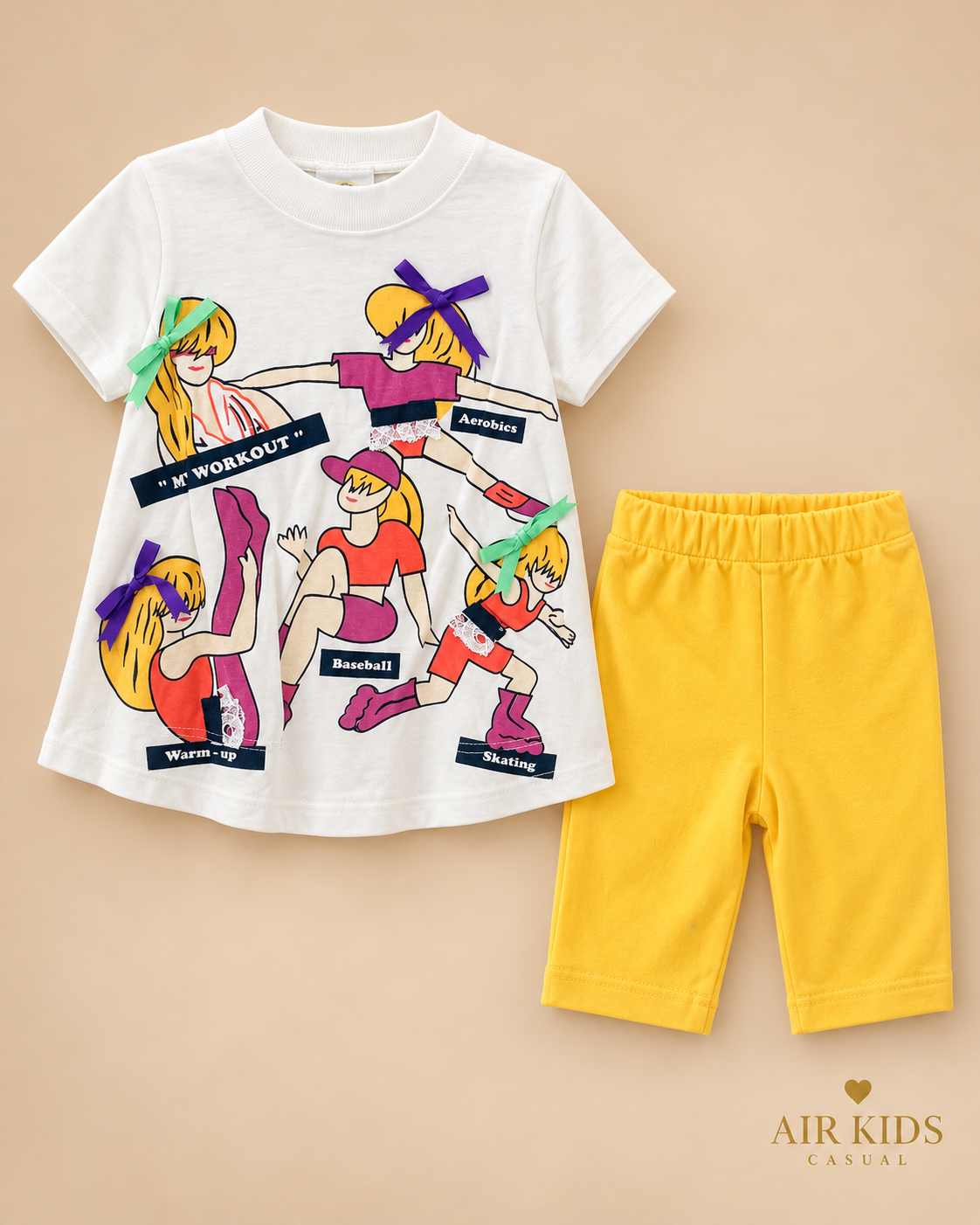 Conjunto de 2pz para Niña Minimoda 713 Talla 2 Años