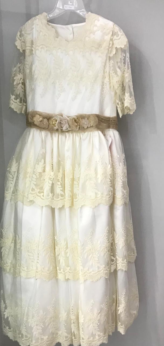 Vestido de Primera Comunión de Niña 23-907 Talla 16