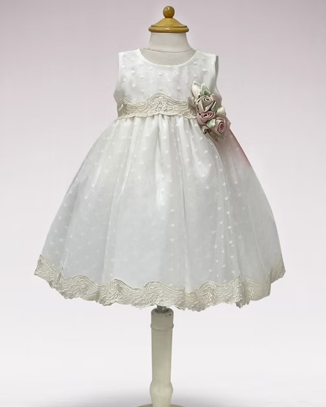 Vestido de Bautizo con Corona 23-119 Talla 3