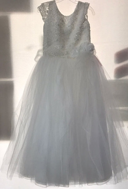 Vestido con Corona de Primera Comunion para Niña 23-406 Talla 14 Años