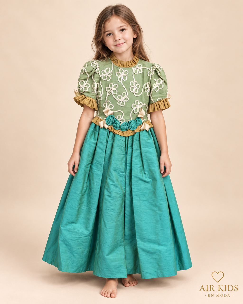 Vestido de fiesta para niña 01203 Talla 6 años