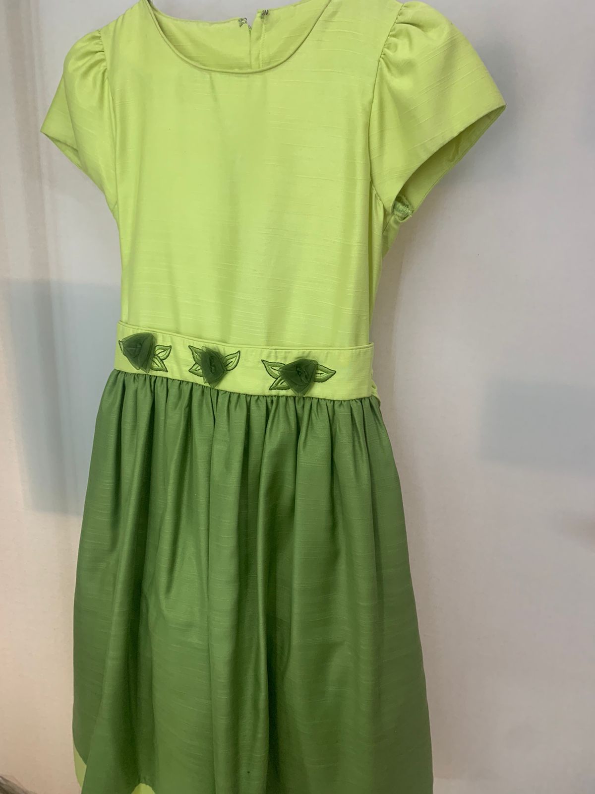 Vestido Verde Formal para Niñas Talla 8-10 A