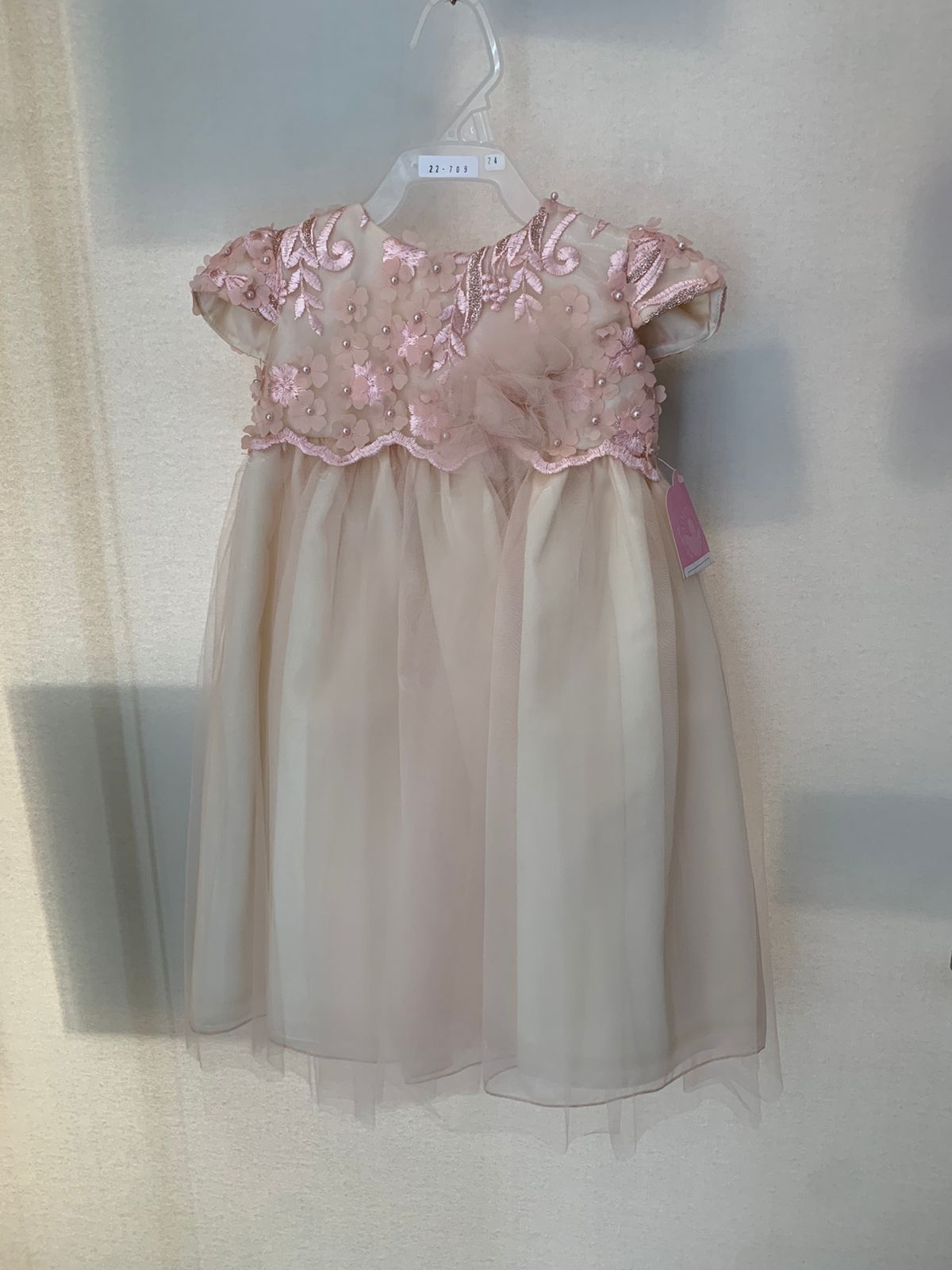 Vestido de Bautizo para Niñas 06-666 Talla 2 Años