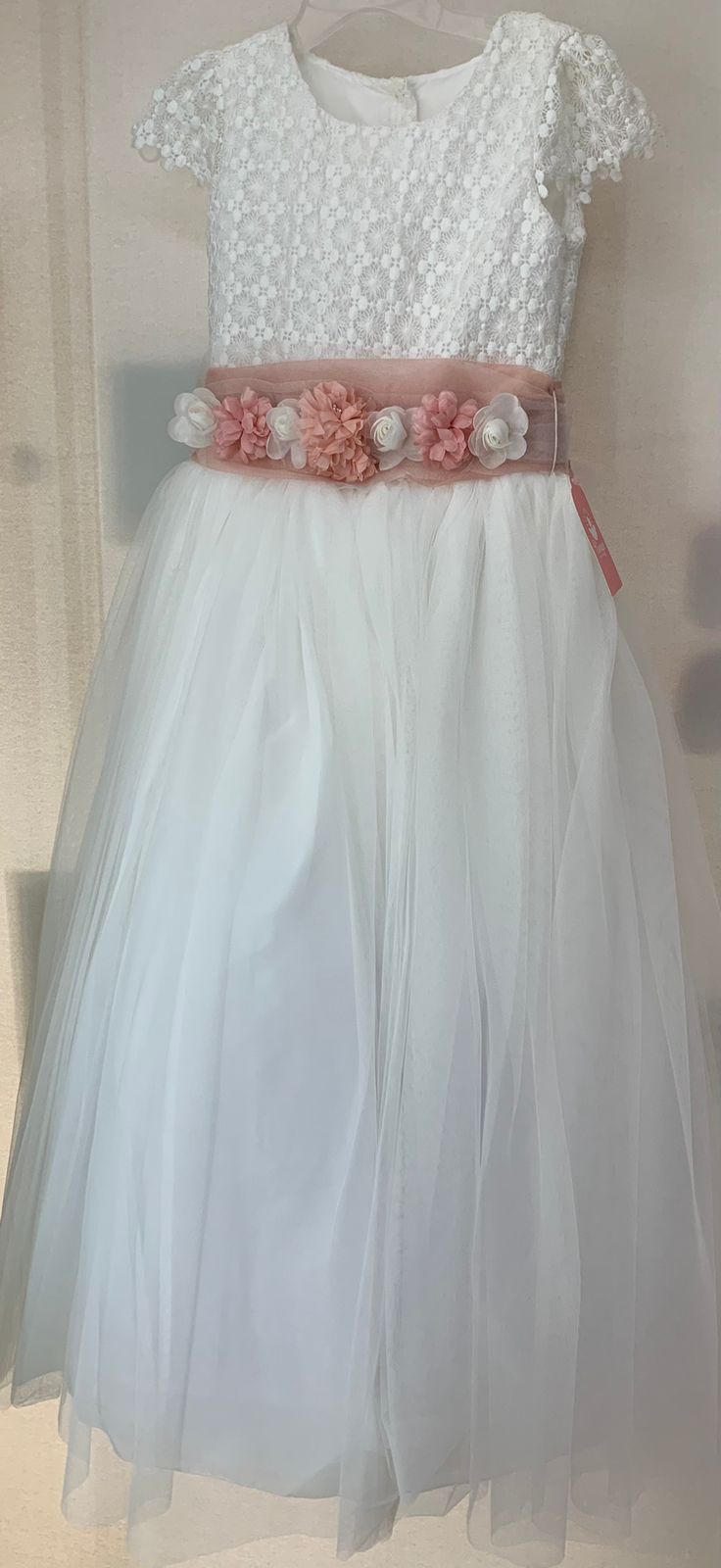 Vestido con Corona de Primera Comunión 24-401 Talla 10 Años