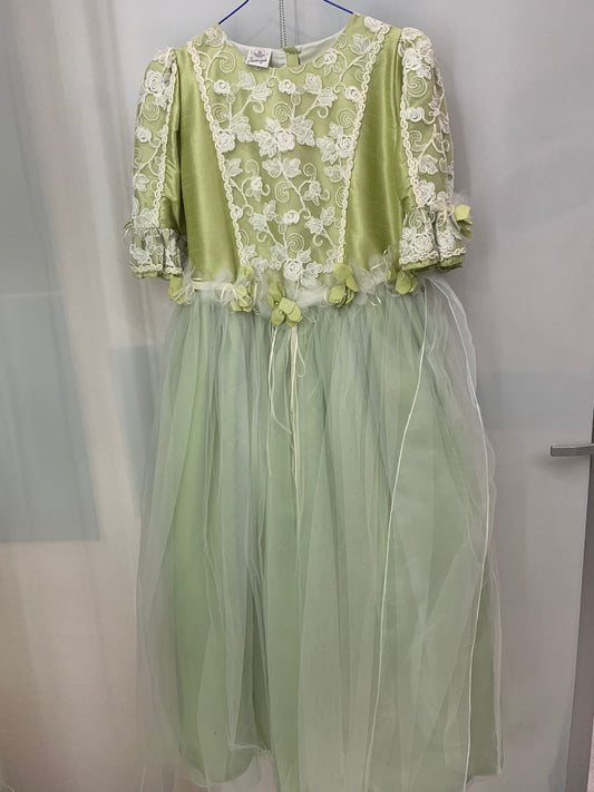 Vestido para Fiestas de Niñas Verde 02 Talla 16