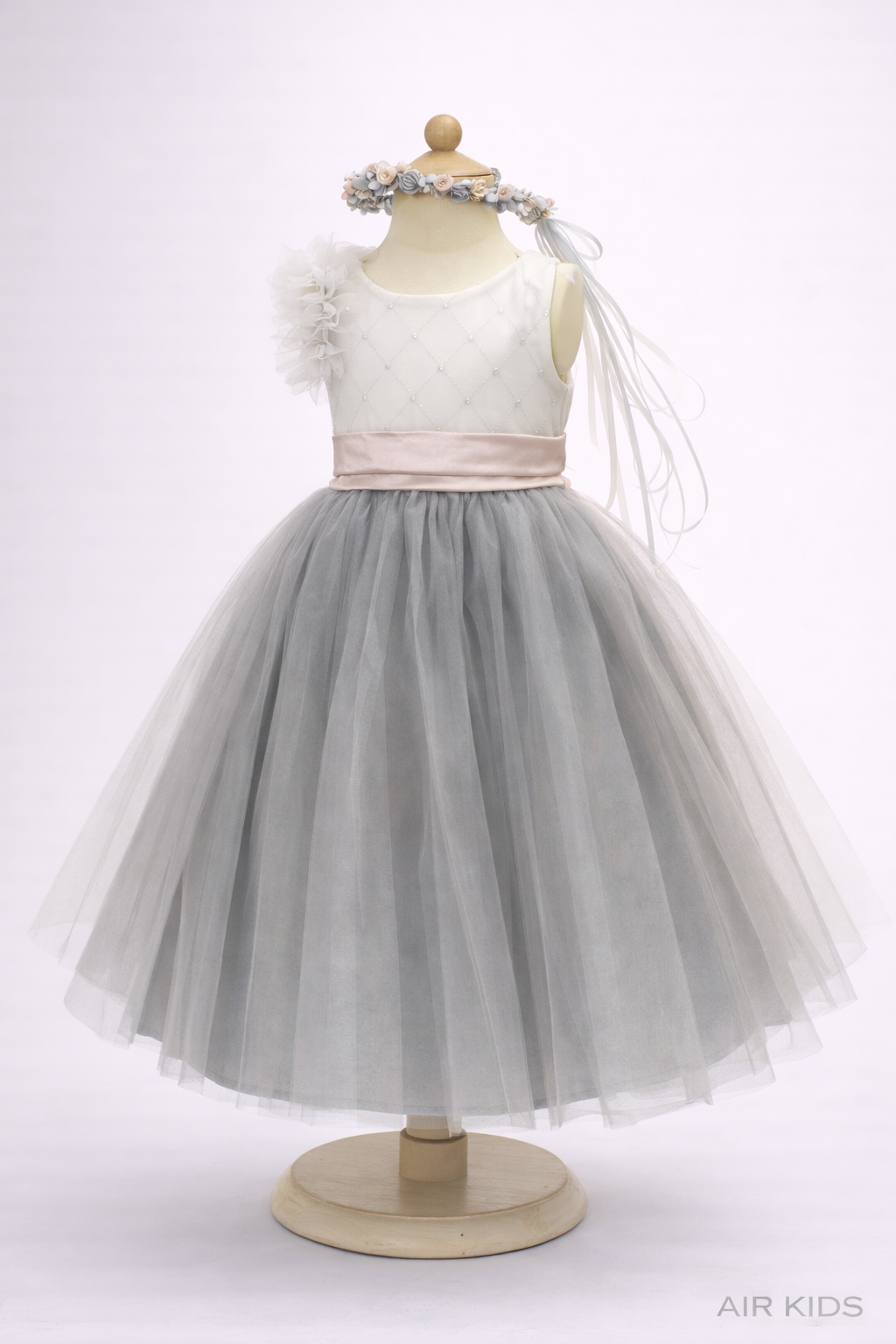 Vestido con Corona de Fiesta para Niña
