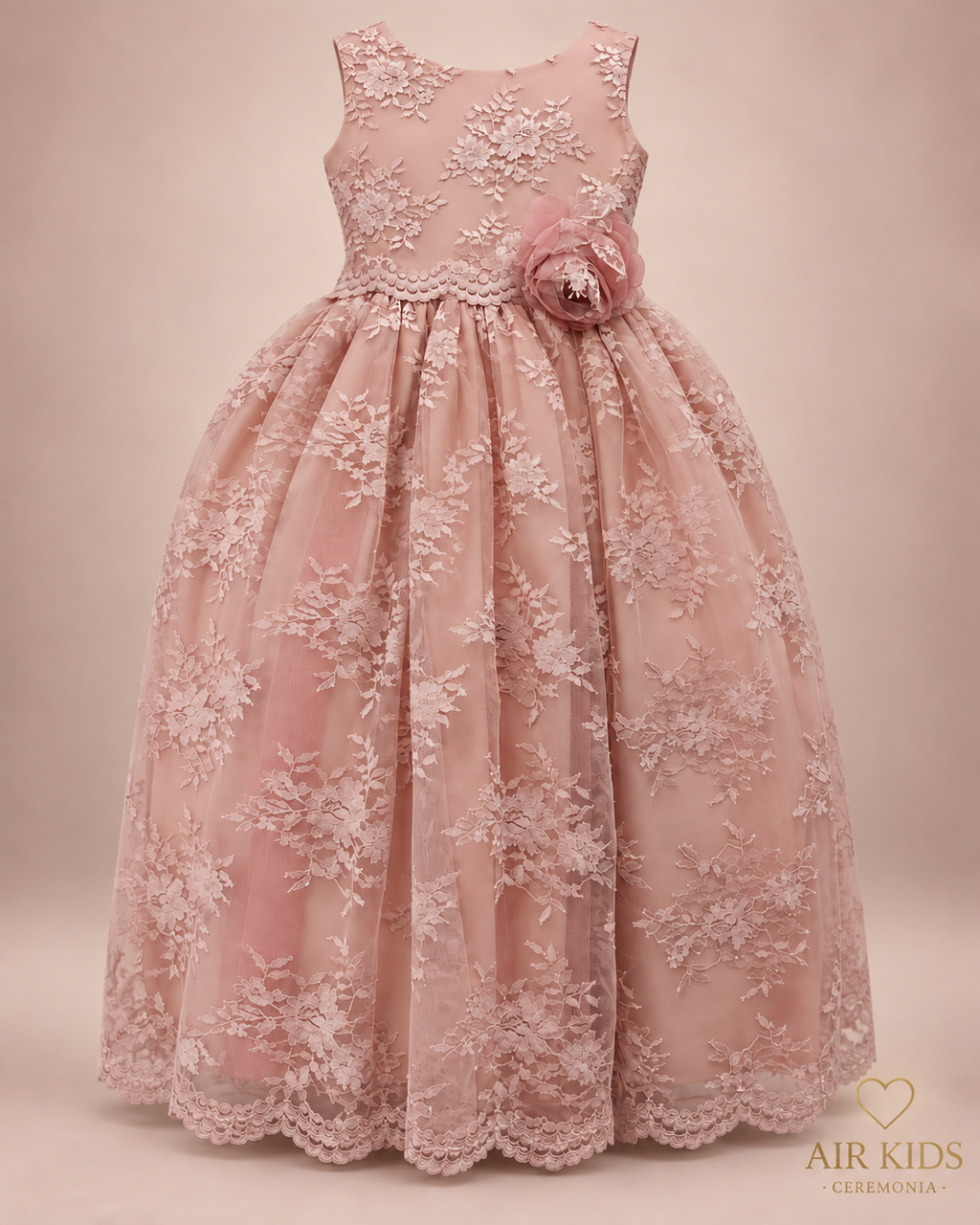 Vestido con Corona de Fiesta para Niña 22-012 Talla 6 Años