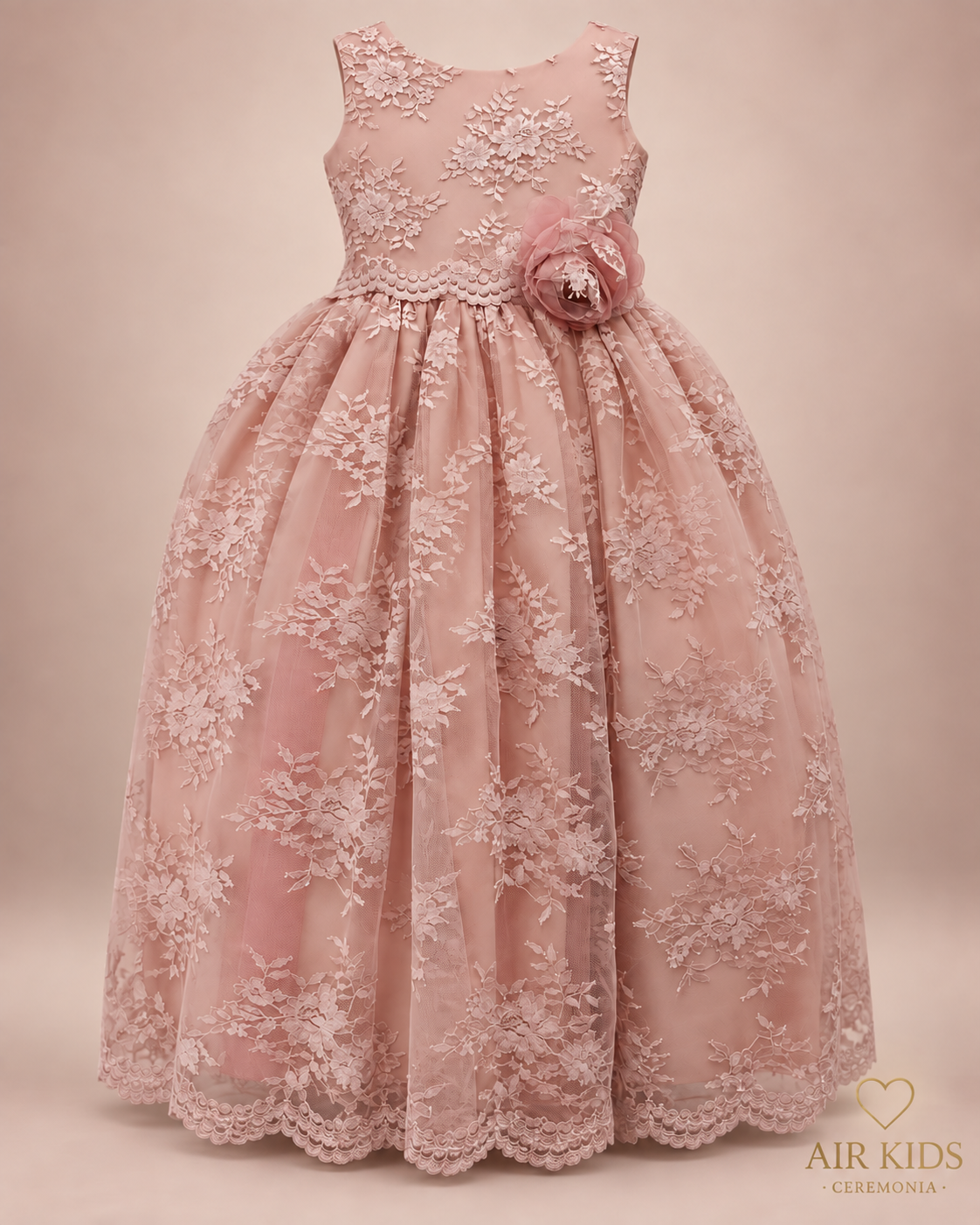 Vestido con Corona de Fiesta para Niña 22-012 Talla 6 Años