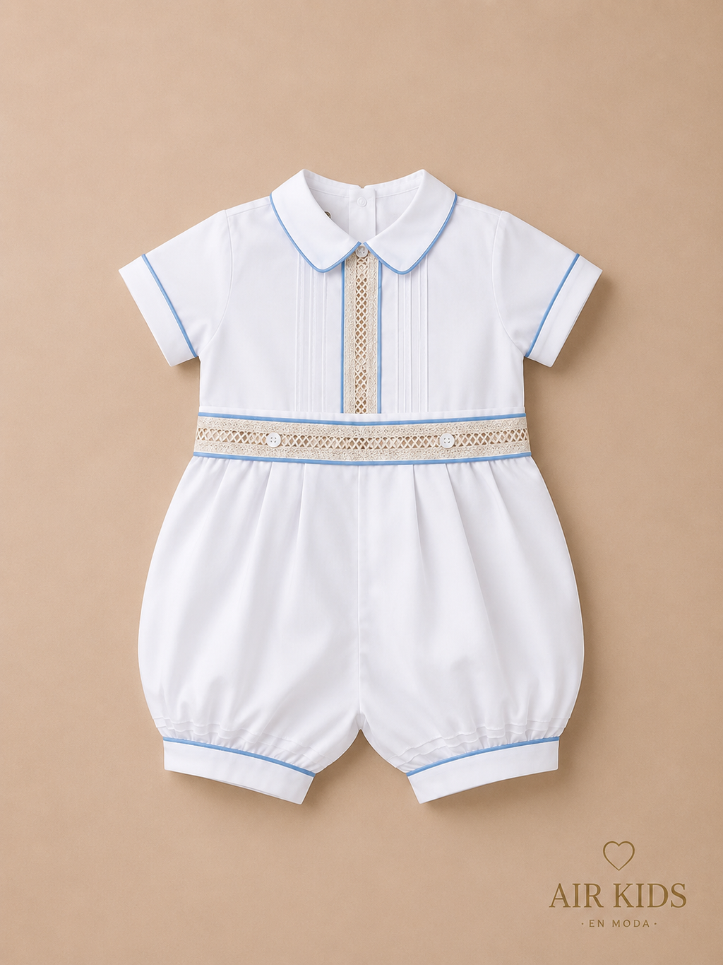 Ropon desmontable para Bautizo Niño 24-209 Talla 18 Meses