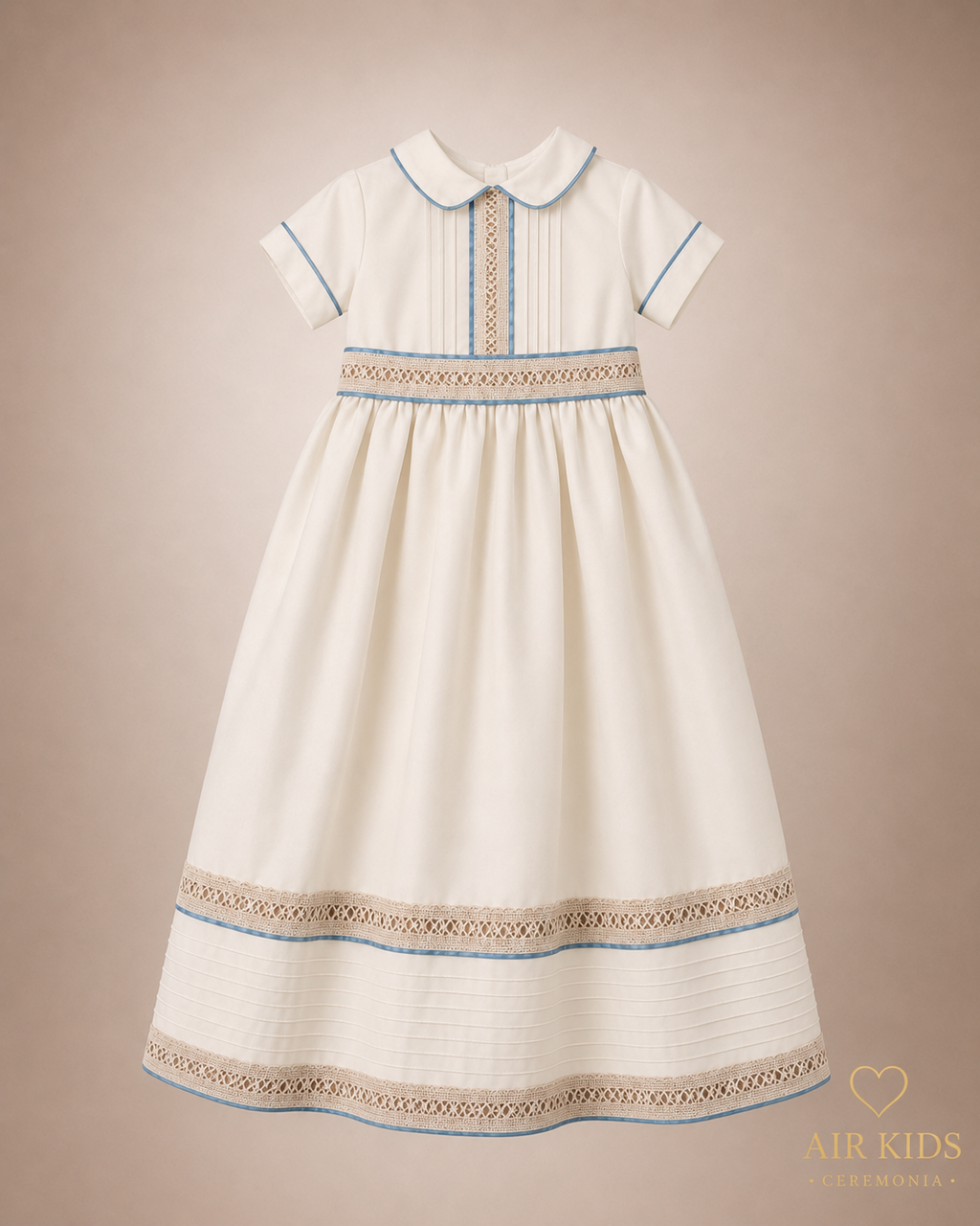 Ropon desmontable para Bautizo Niño 24-209 Talla 18 Meses