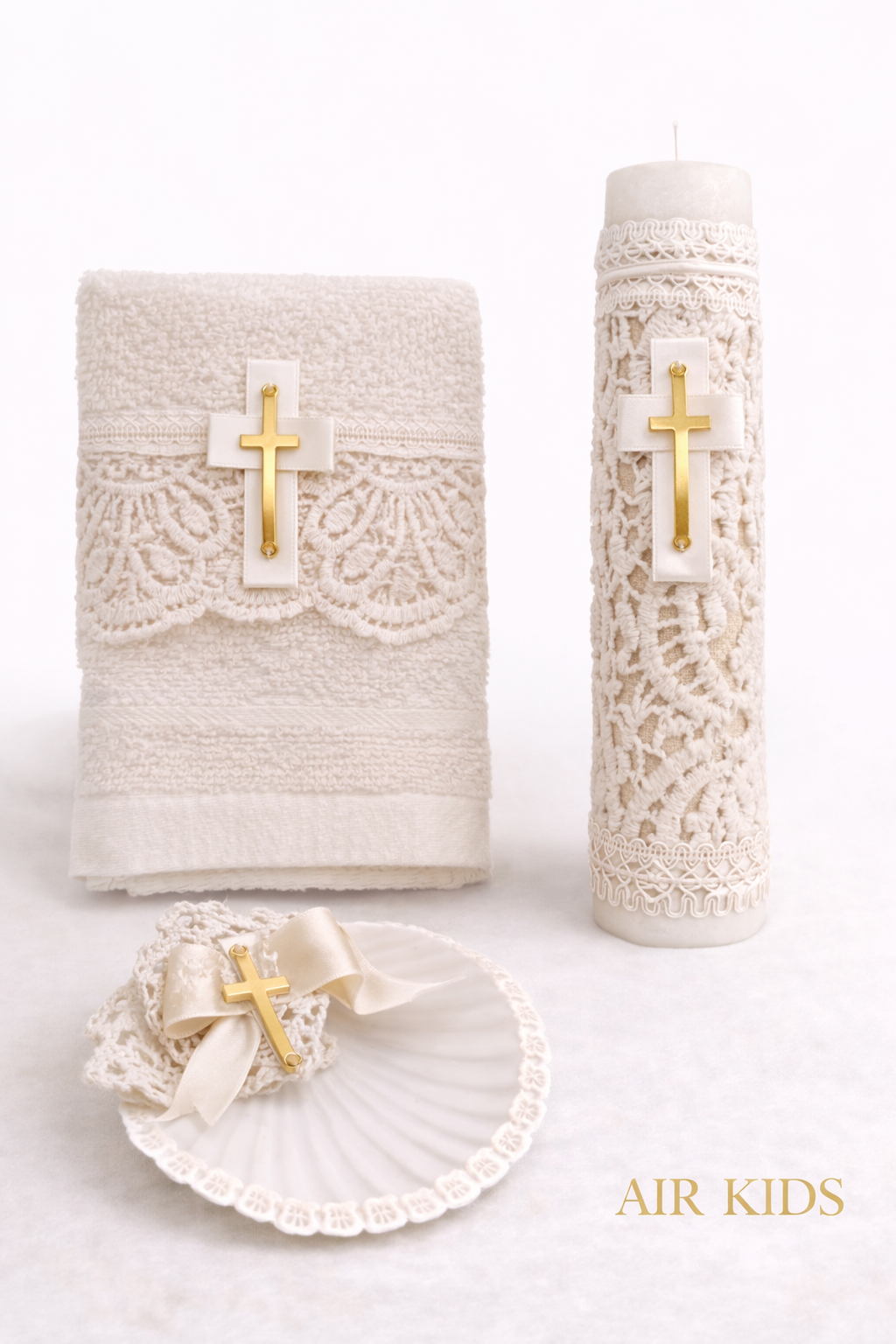 Kit bautizó para Niño modelo 010 Beige