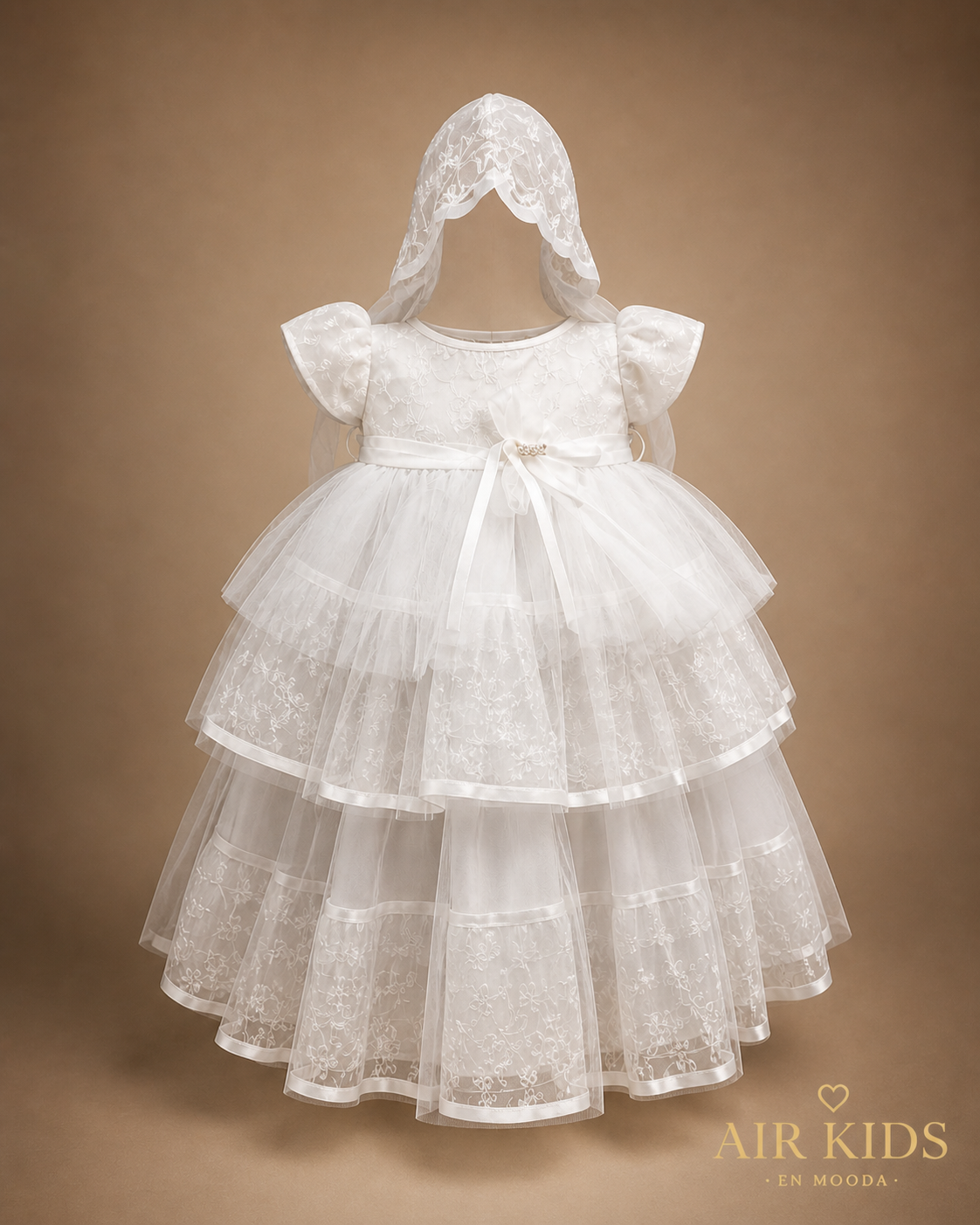 Ropón de Bautizo para Niña 00275 Talla 2 Años