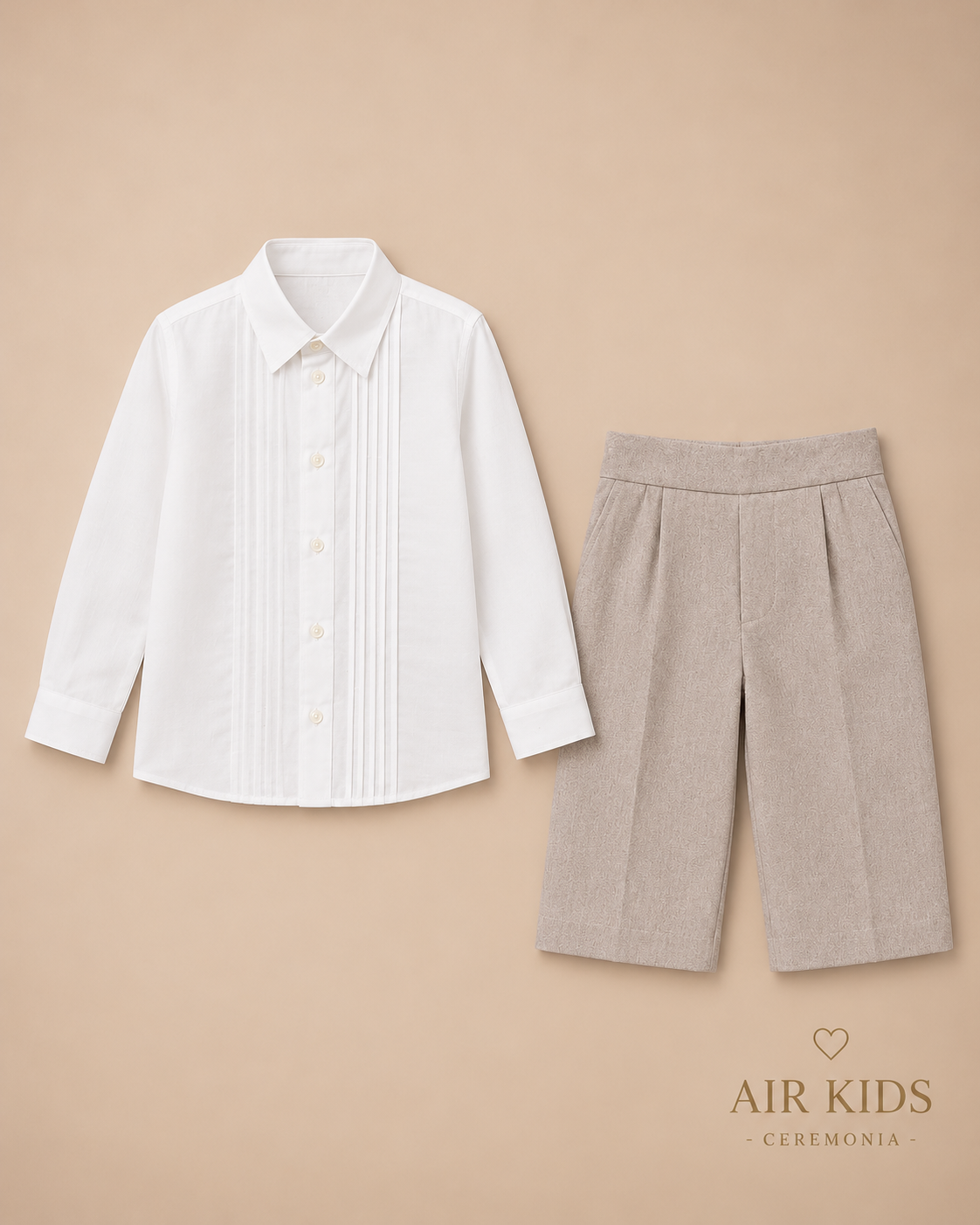 Traje de niño de lino dos piezas 26-208