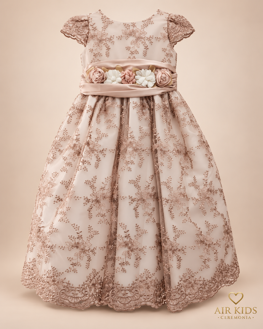 Vestido con Corona de Fiesta para Niña 23-514 Talla 4 Años