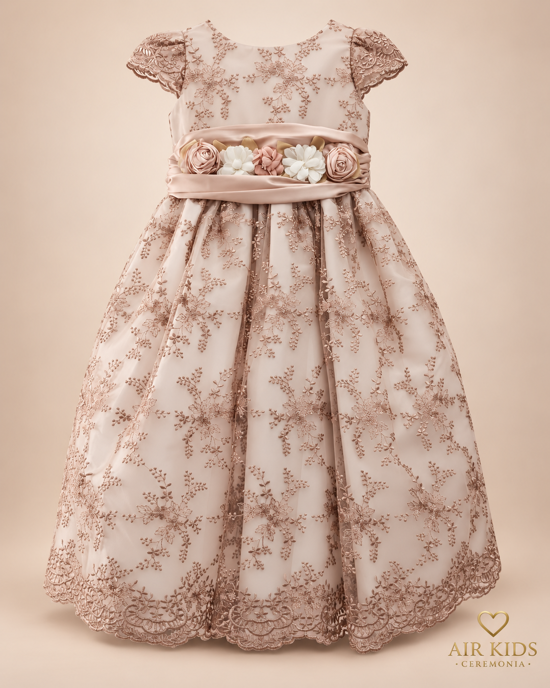 Vestido con Corona de Fiesta para Niña 23-514 Talla 4 Años
