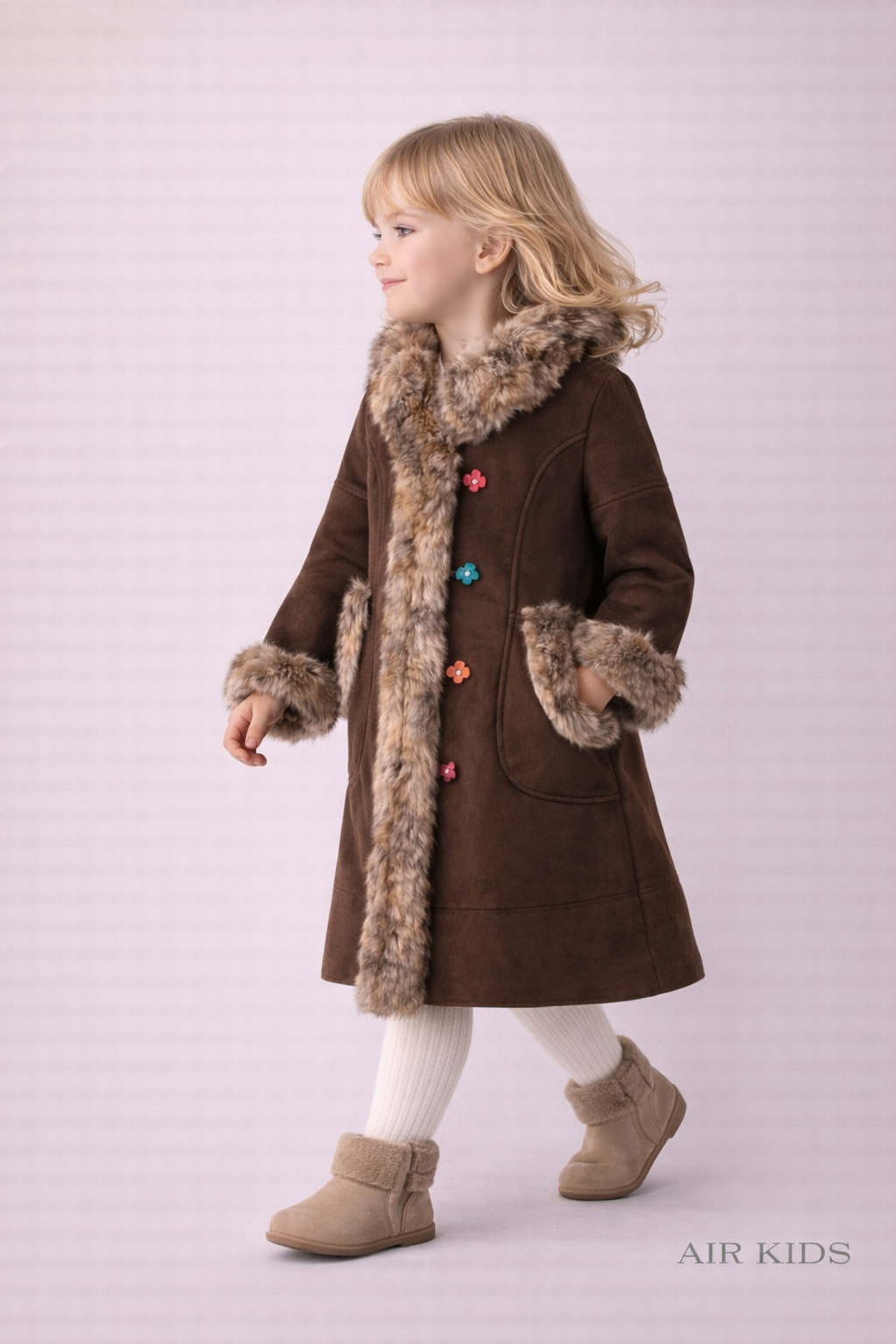 Abrigo para Niña Deux Par Deux IF53 Talla 6 Años