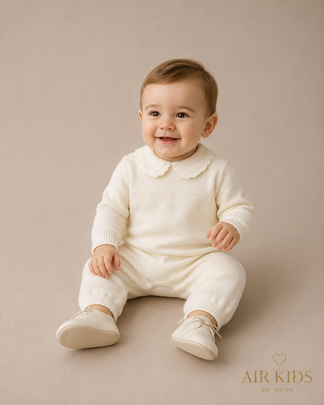 Mameluco para Bautizo Niño Tinol 407-03 Talla 12 Meses