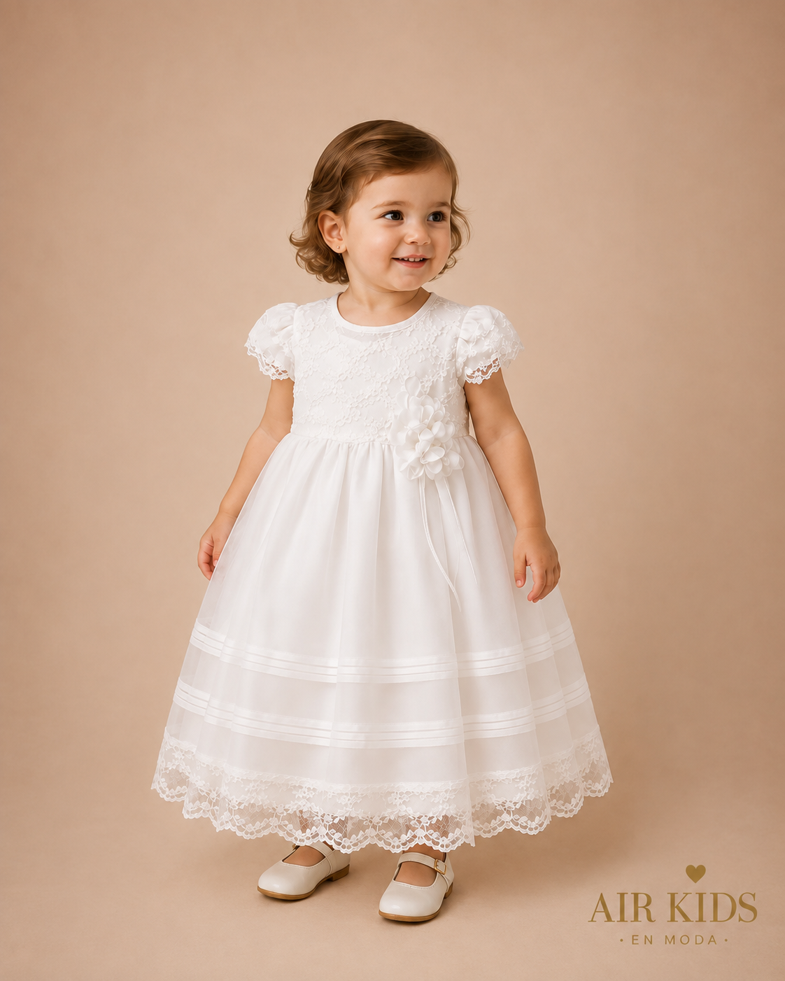 Bata de Bautizo para Niña 19-453 Talla 2 Años