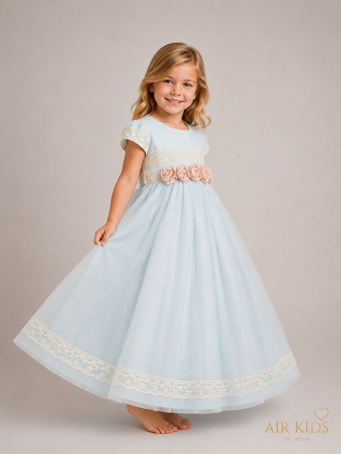 Vestido de Fiesta para Niña 23-707 Talla 3 Años