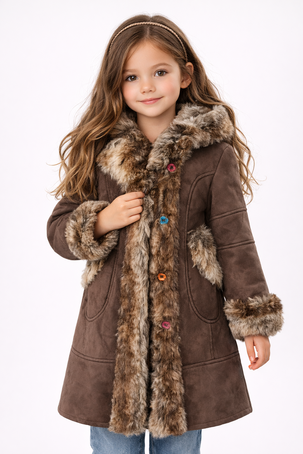 Abrigo para Niña Deux Par Deux IF53 Talla 6 Años