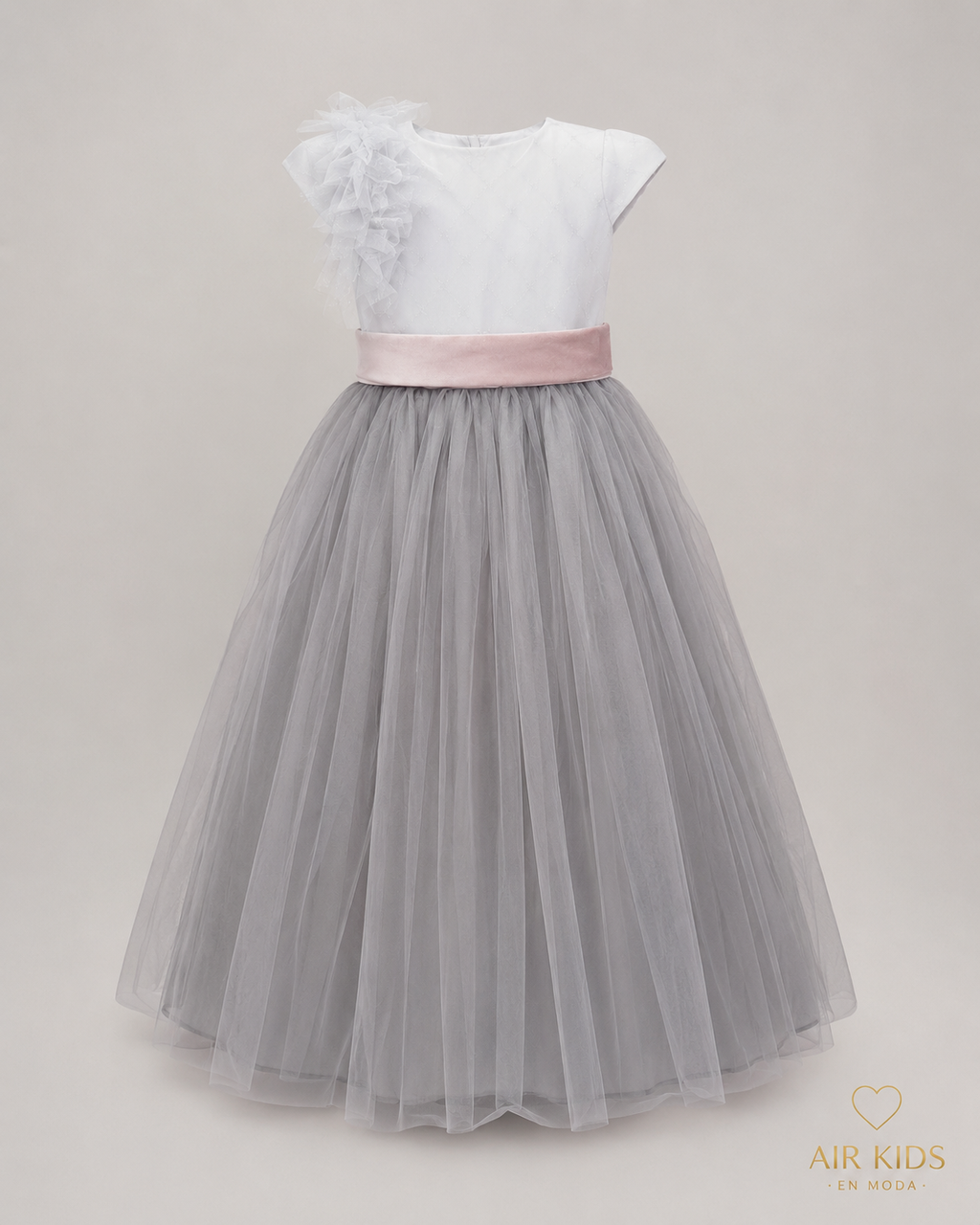 Vestido con Corona de Fiesta para Niña 24-519