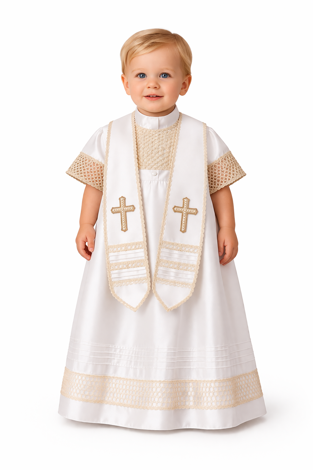 Ropon para Bautizo Niño Didi 7547-18 Talla 18 Meses