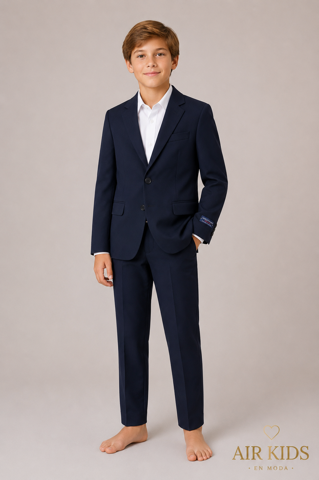 Traje de 3pza para Niño Zilerys 2248/MNO Talla 12 Años