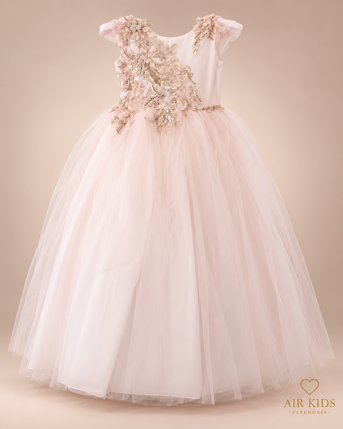 Vestido con Corona de Fiesta para Niña 24-010