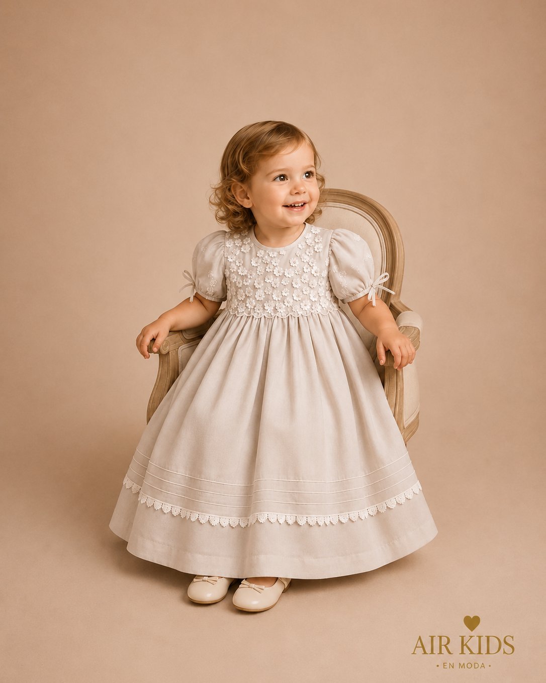 Bata de Bautizo para Niña Vivago 2003-25 Talla 3 Años