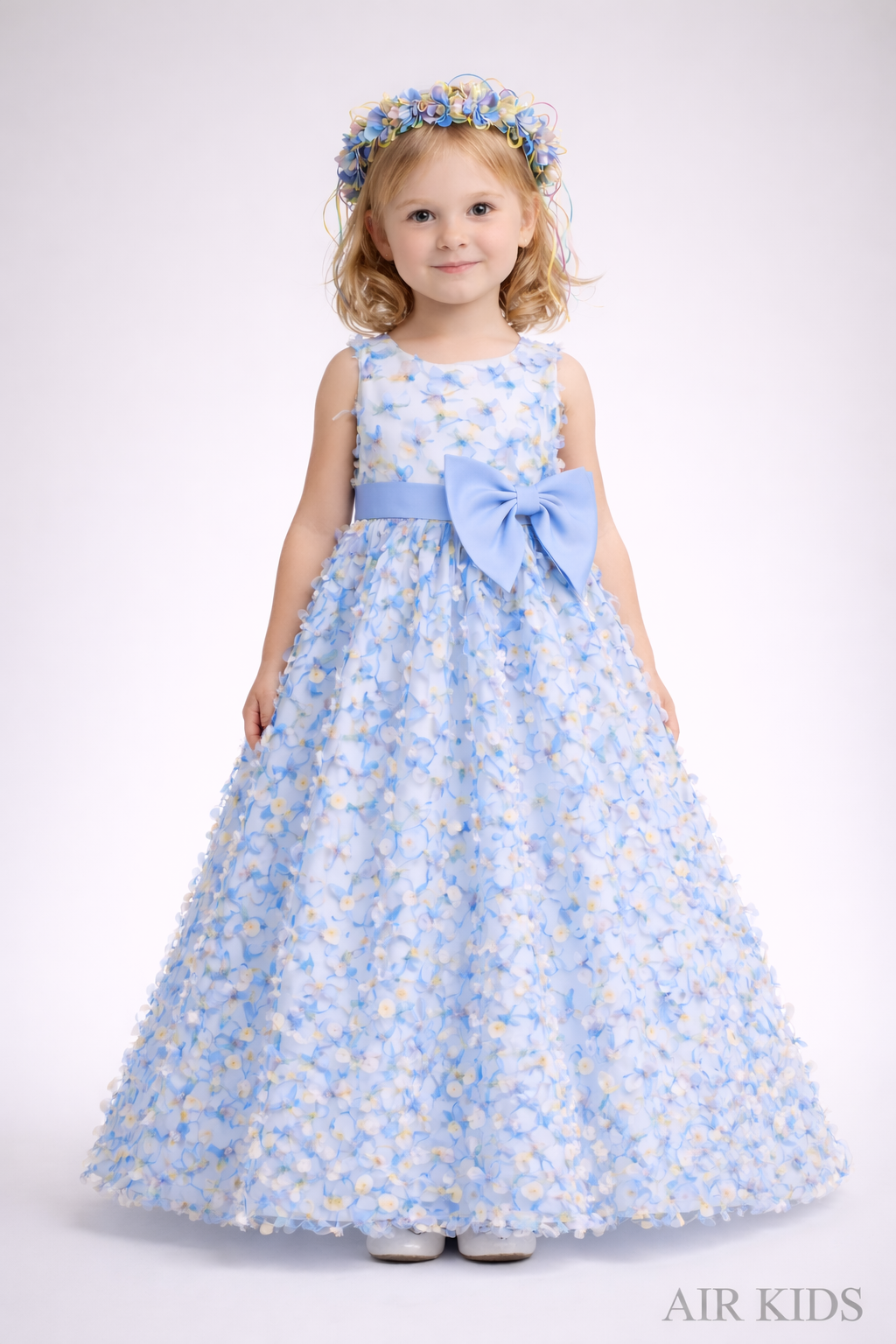 Vestido con Corona de Fiesta para Niña 24-029