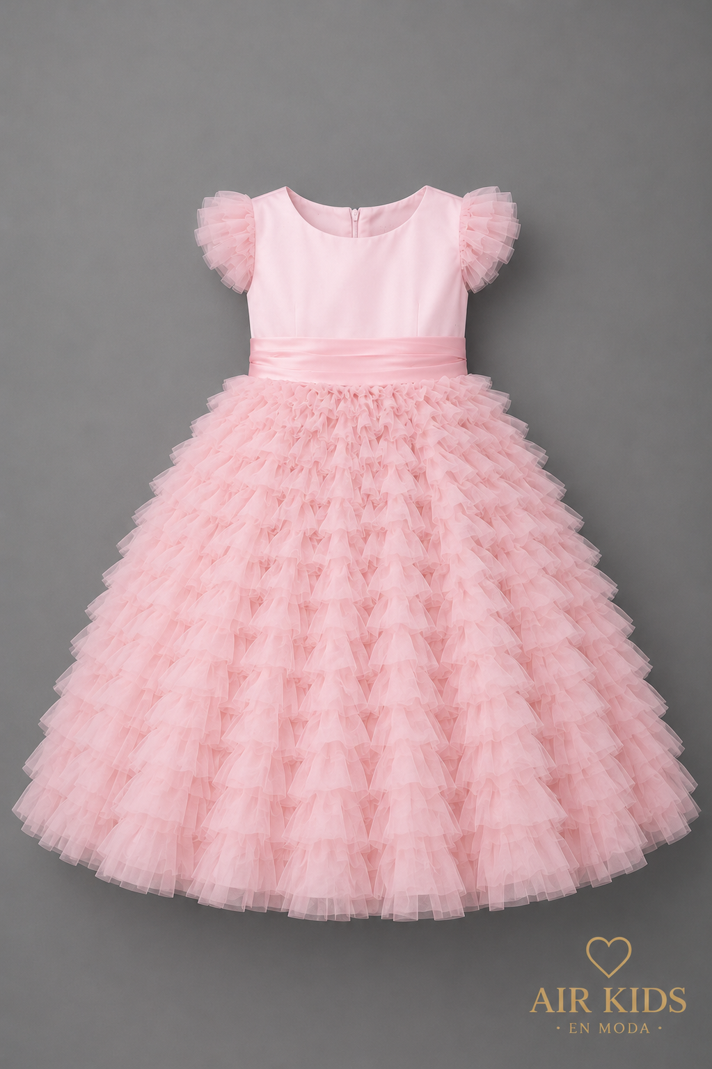 Vestido con Corona de Ceremonia para Niña 23-533 Talla 4 Años