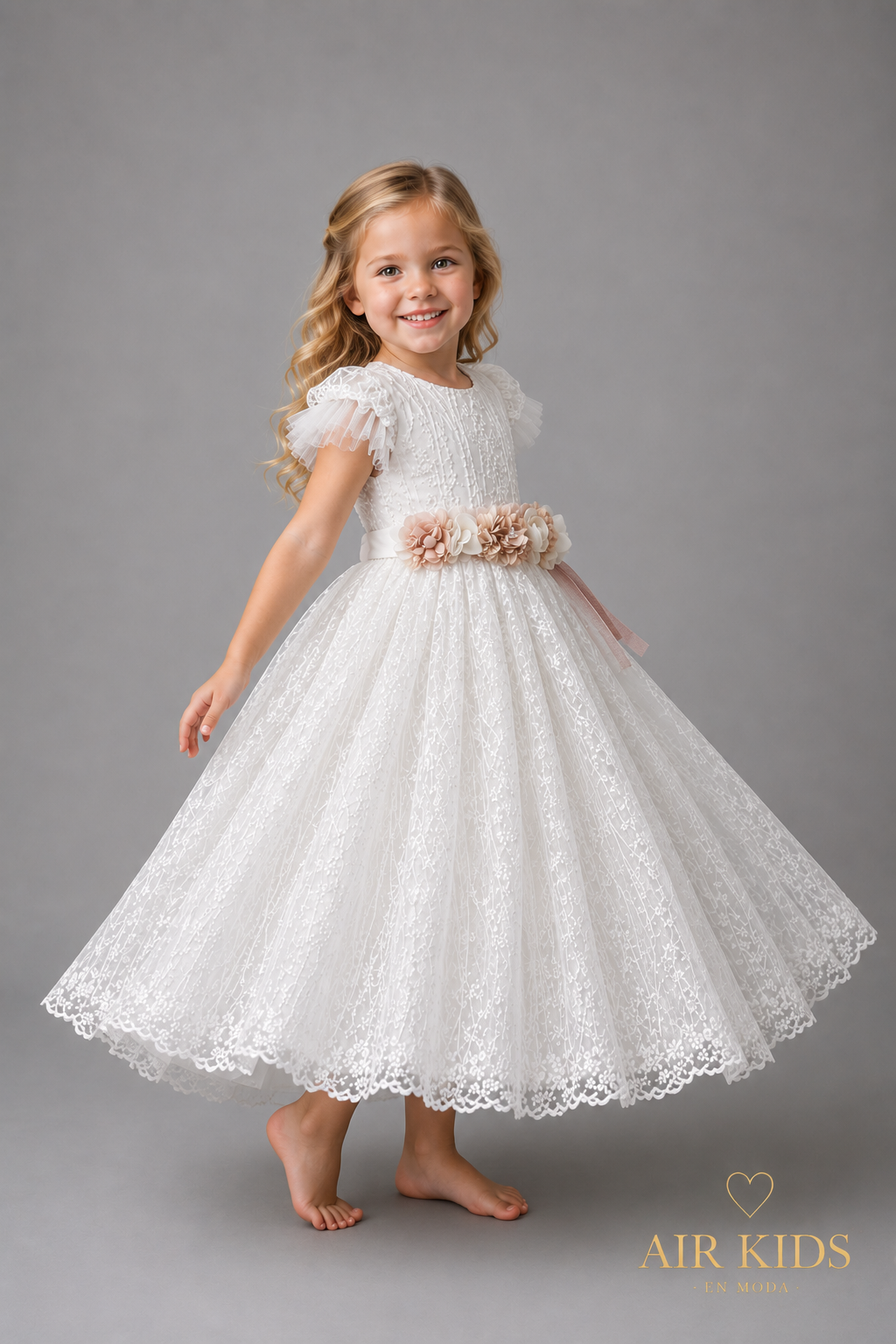 Vestido de fiesta para niña con Corona23-531 Talla 4 Años