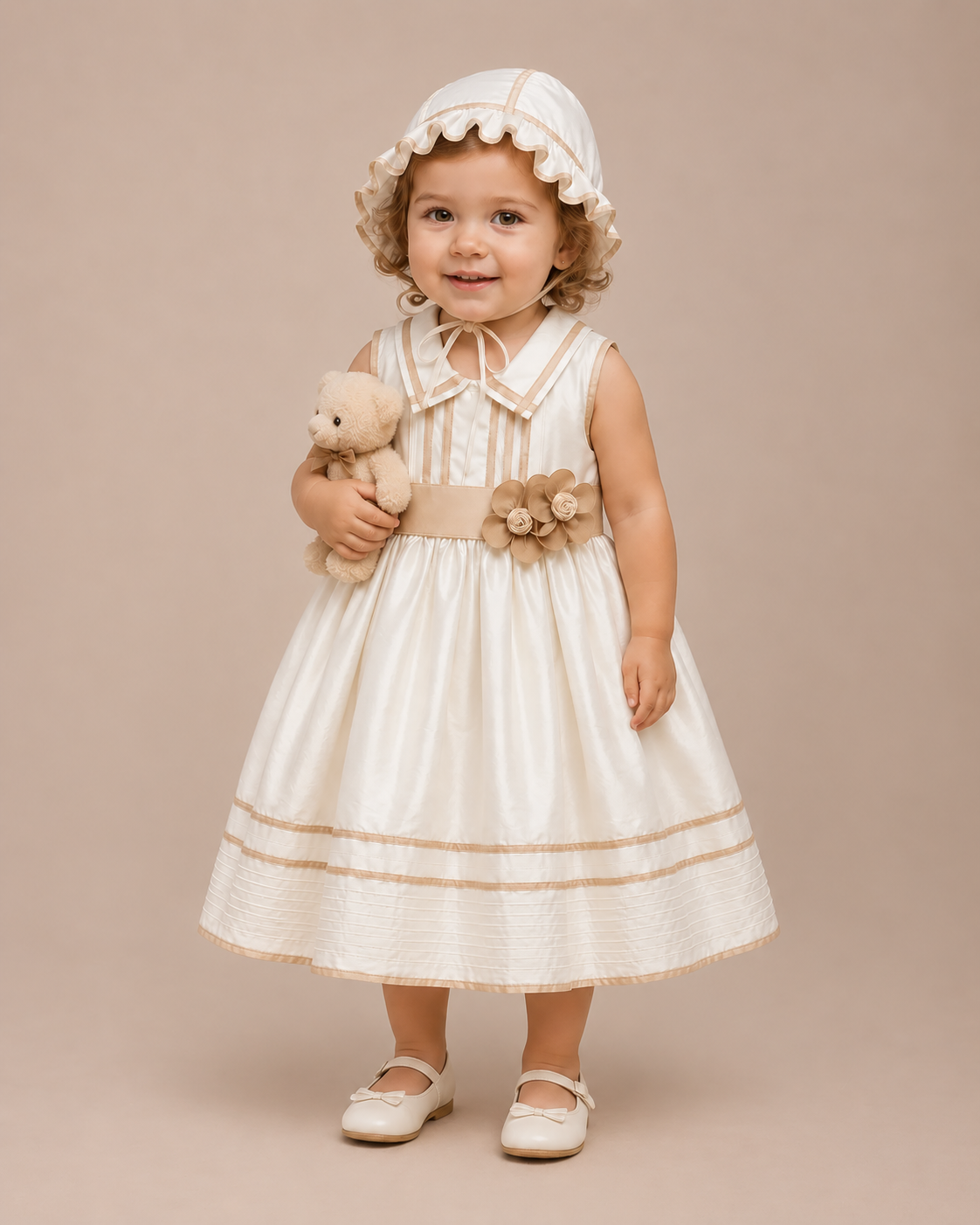 Bata de Bautizo para Niña 15-123 Talla 3 Años