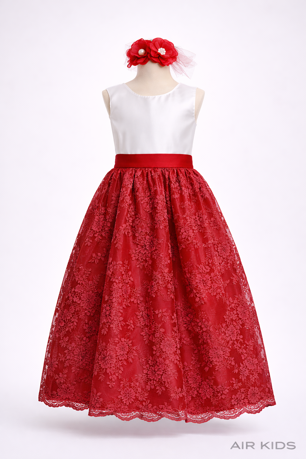 Vestido con Corona de Fiesta para Niña 16-041 Talla 6 Años