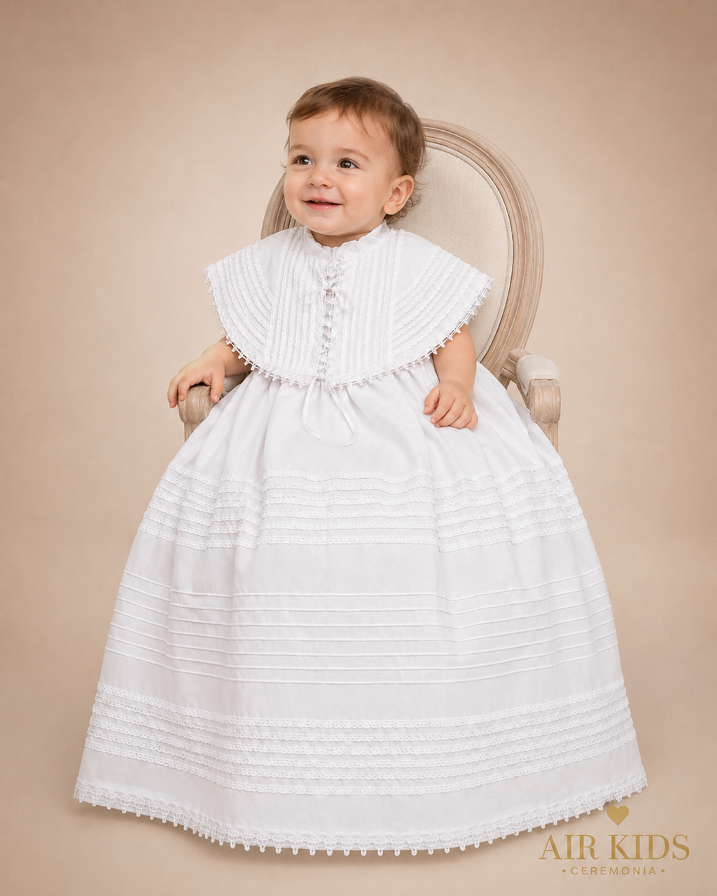 Ropon desmontable de Bautizo para niño Didi 4440