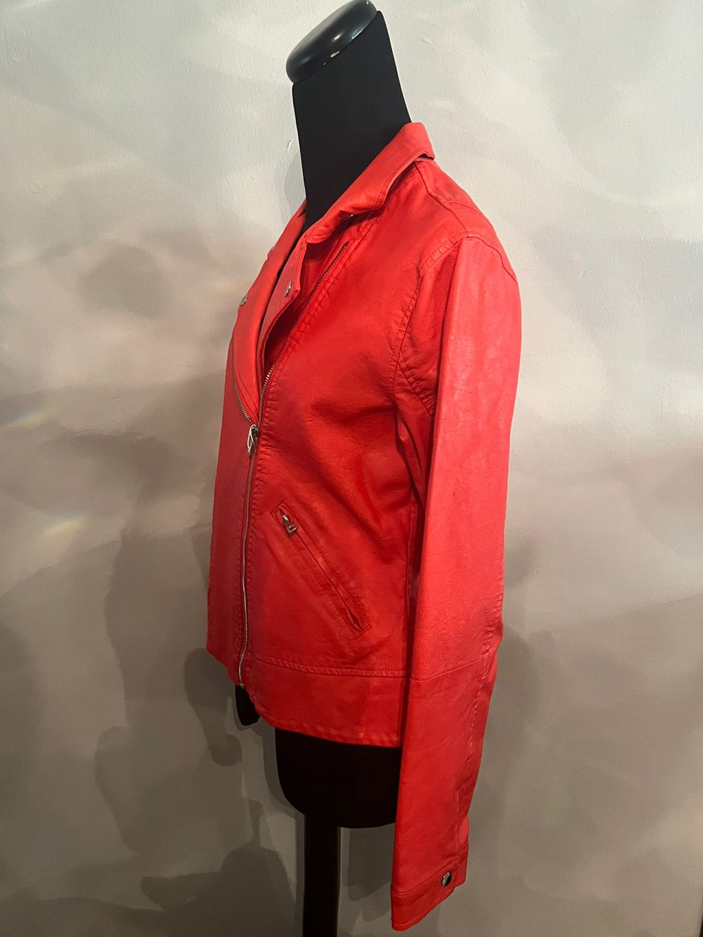 Chamarra de Piel Naranja 0167-00 T18A