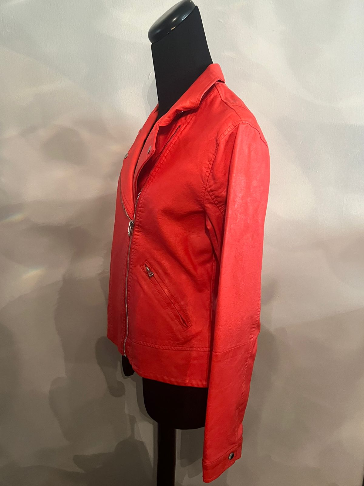 Chamarra de Piel Naranja 0167-00 T18A
