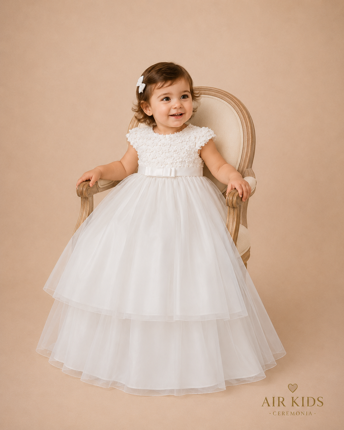 Ropón de Bautizo para Niña 16-467 Talla 18