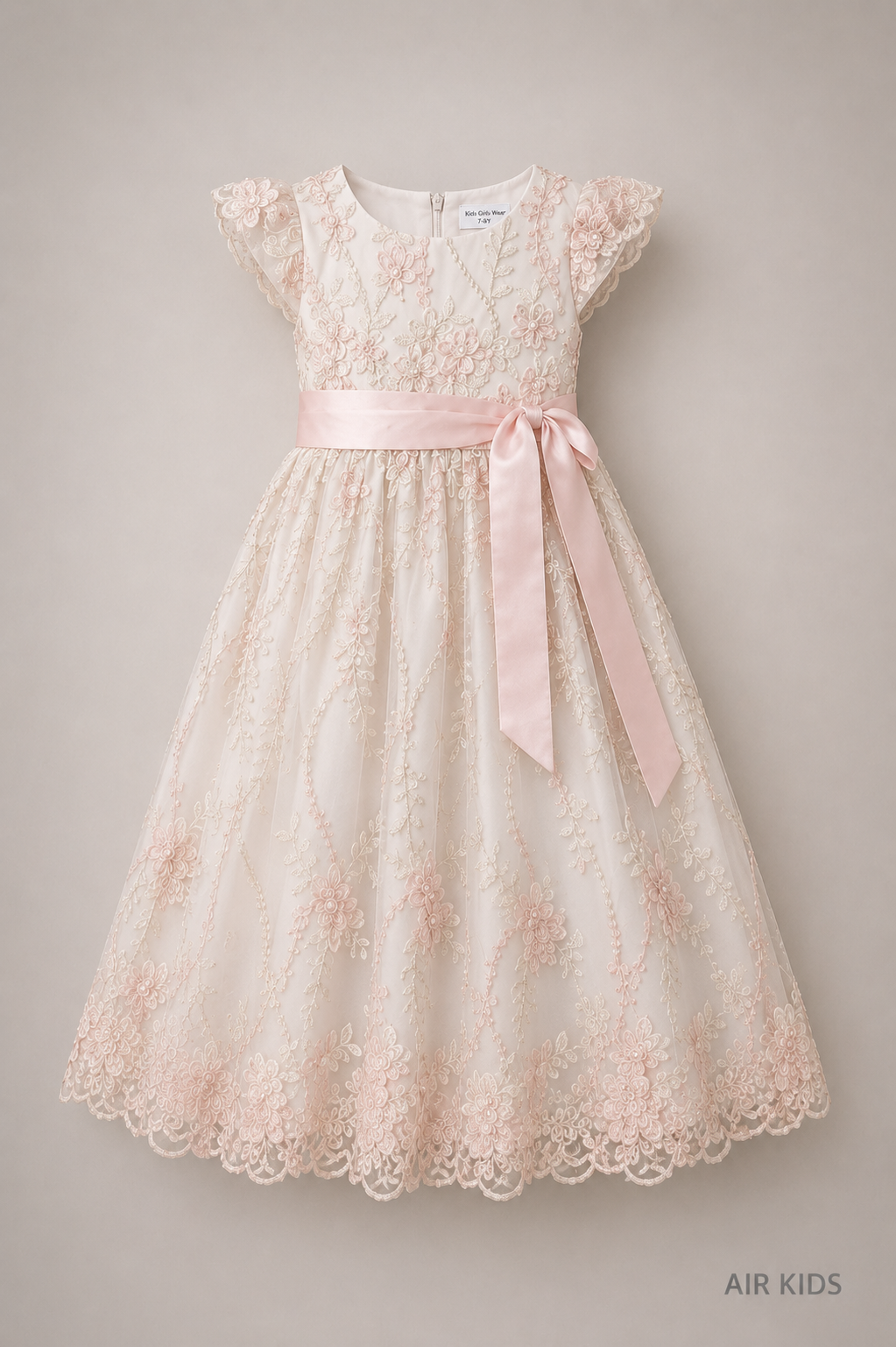 Vestido con Corona de Presentacion para Niña 22-531 Talla 3 Años