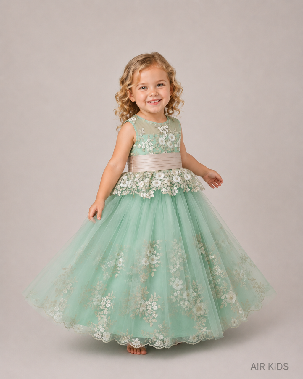 Vestido de Fiesta para Niñas 21-509 Talla 3