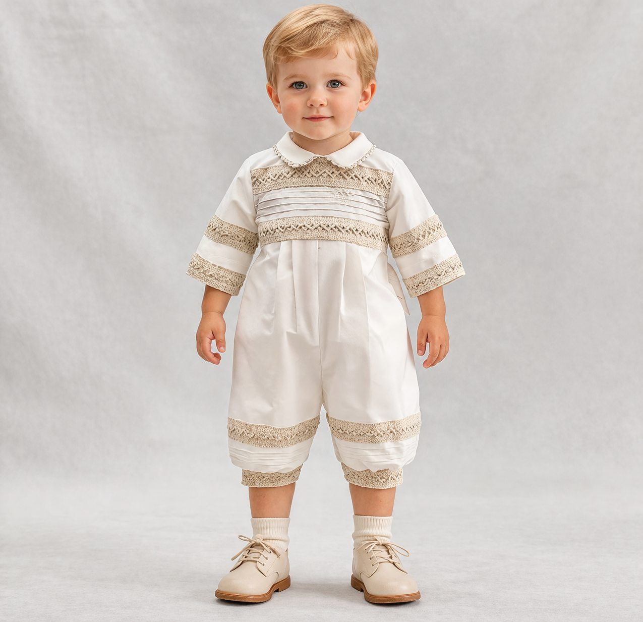Ropon para Bautizo Niño 23-852 Talla 18 Meses