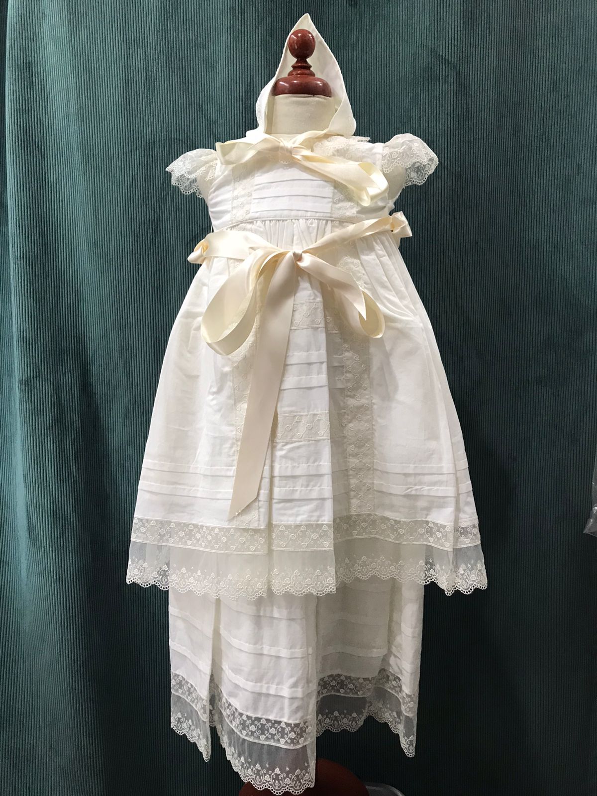 Ropón de Bautizo para Niña Ozi 954 Talla 18 Meses