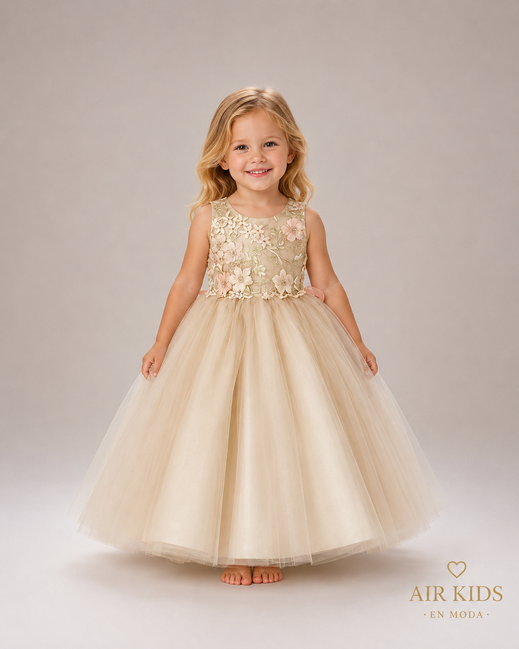 VESTIDO PRESENTACION FALDA CIRCULAR PETO BORDADO 26-013-3AÑOS