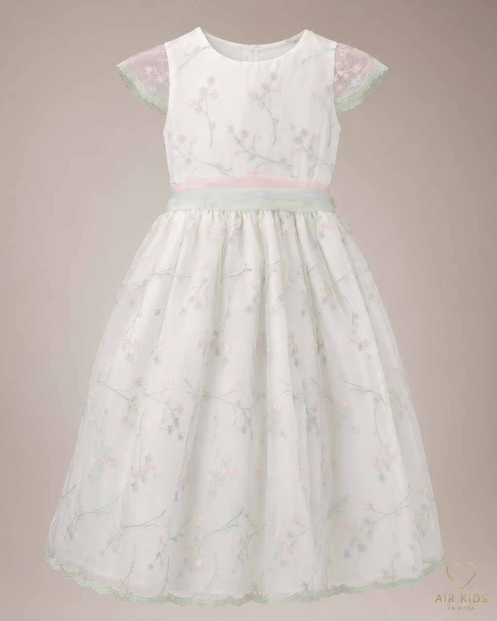 Vestido con Corona de Fiesta para Niña 24-030