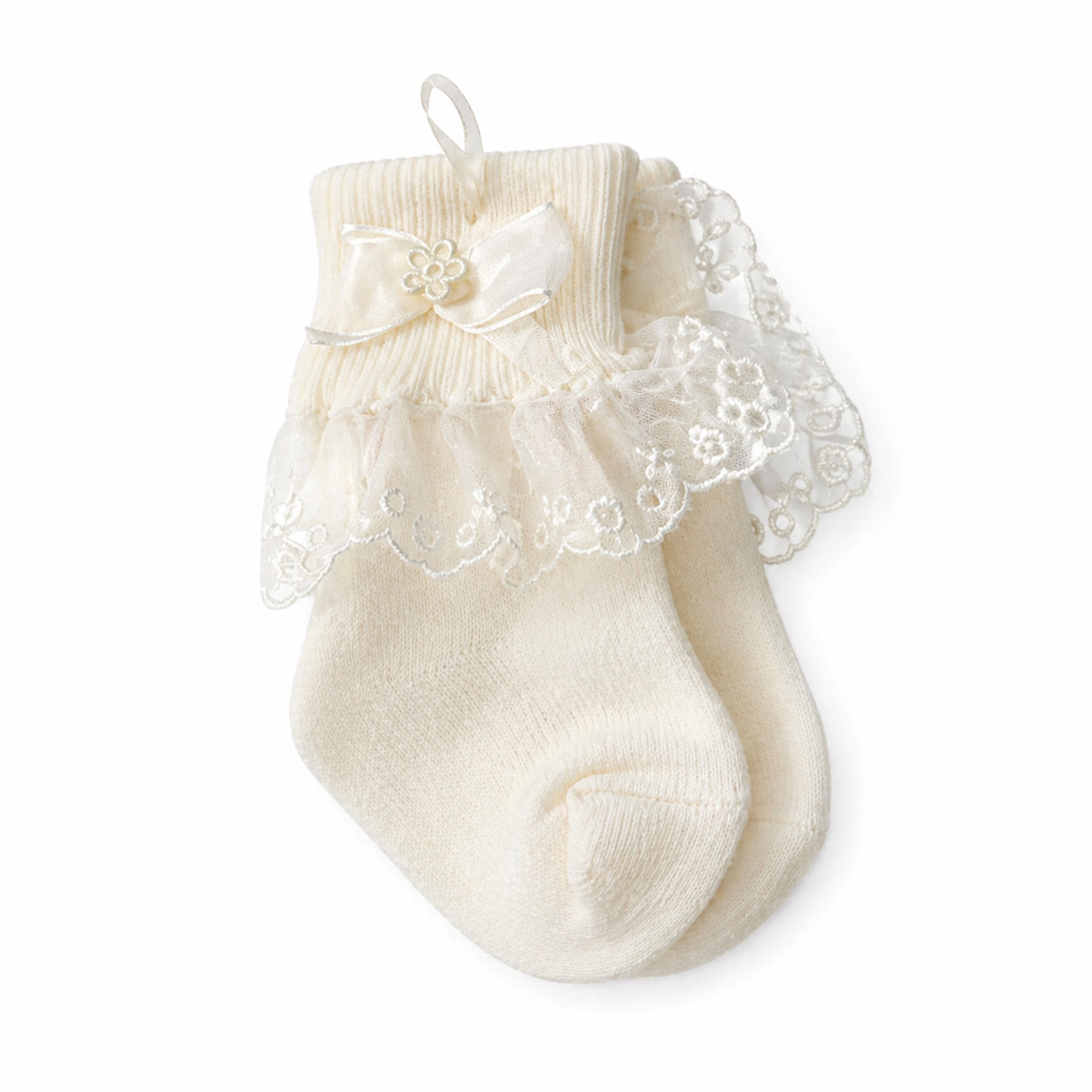 Tobilleras de bautizo para Niña Alondra H509 Talla 0-1 años